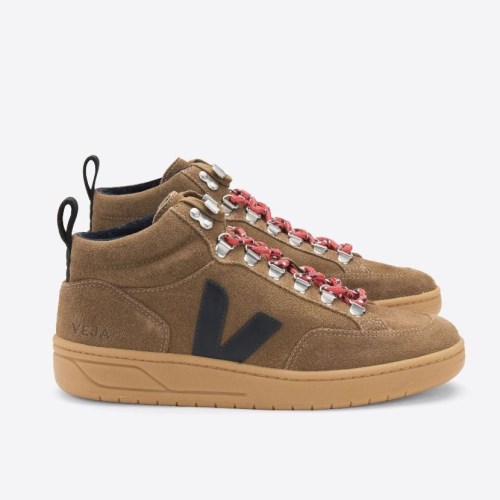 Veja Roraima Suede Mens Trainers Brown UK 76586